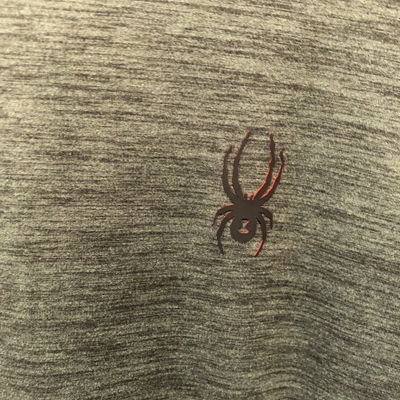 Spyder Activewear Mens Green Marled Knit Pullover Hoodie L/S Stretch - Picture 4 of 6